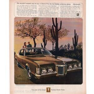 Pontiac Magazine Advertisement 1969 Vintage Classic Muscle Car Grand Prix GM